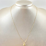 Set Venetian Chain 1gr / 17.7in / 0.6mm + Pendant Pierced Heart 0.3gr / 0.4in / 1.3gr 18K Gold (Offer) ©