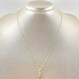 Set Venetian Chain 1gr / 17.7in / 0.6mm + Pendant Anchor 0.45gr / 0.7in / 1.45gr 18K Gold (Offer) ©