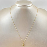 Set Venetian Chain 1gr / 17.7in / 0.6mm + Pendant Flower Clover 0.5gr / 1.4cm (0.6in) / Diamond Cut 1.5gr 18K Gold (Offer)
