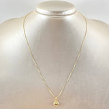 Set Venetian Chain 0.95gr / 17.7in / 0.6mm + Pendant Heart 0.3gr / 1.1cm (0.4in) / Bordered 1.25gr 18K Gold (Offer)