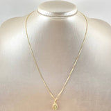 Set Cadena Veneciana 1gr / 45cm / 0.6mm + Dije Virgen Guadalupe 0.4gr / 1.5cm / 1.4gr Oro Amarillo 18K (Oferta) ©