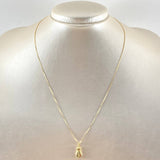 Set Cadena Veneciana 1gr / 45cm / 0.6mm + Dije Bolsa Dinero 0.5gr / 1.5cm / 1.5gr Oro Amarillo 18K (Oferta) ©