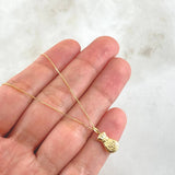 Set Cadena Veneciana 1gr / 45cm / 0.6mm + Dije Bolsa Dinero 0.5gr / 1.5cm / 1.5gr Oro Amarillo 18K (Oferta) ©