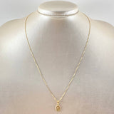 Set Venetian Chain 0.95gr / 17.7in / 0.6mm + Pendant Miraculous Virgin 0.4gr / 0.6in / 1.35gr 18K Gold (Offer) ©
