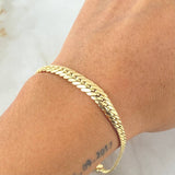 Flat Snake Bracelet 3.25gr / 18.5cm / 18K Yellow Gold +3