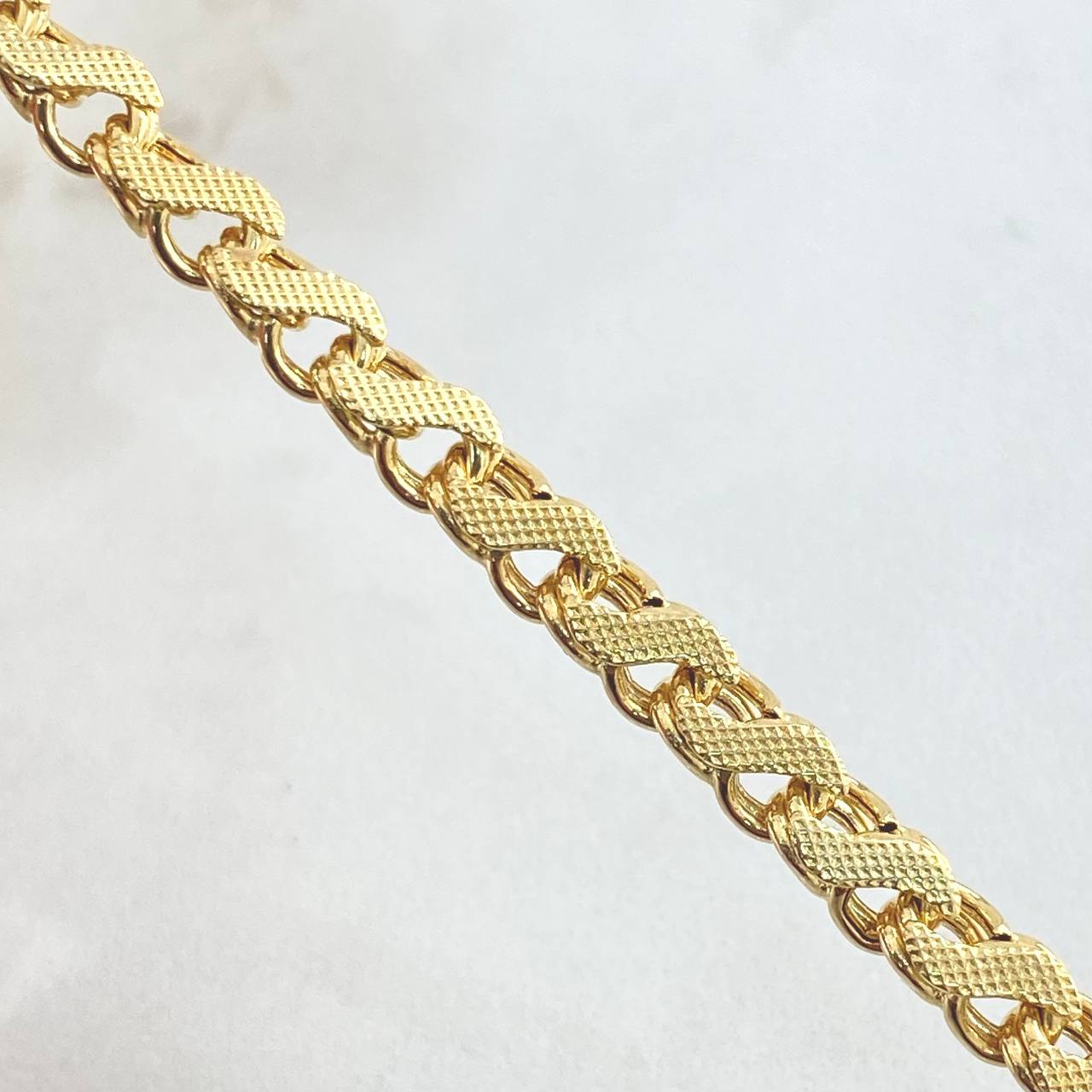 Classic Link Bracelet Double 10.6gr / 20cm / 18K Yellow Gold +3