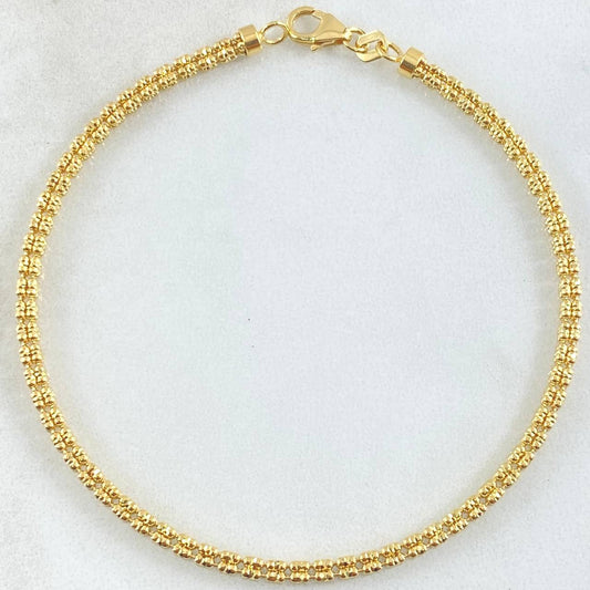 Ice Bracelet 5.65gr / 7.9in / 18K Yellow Gold +4