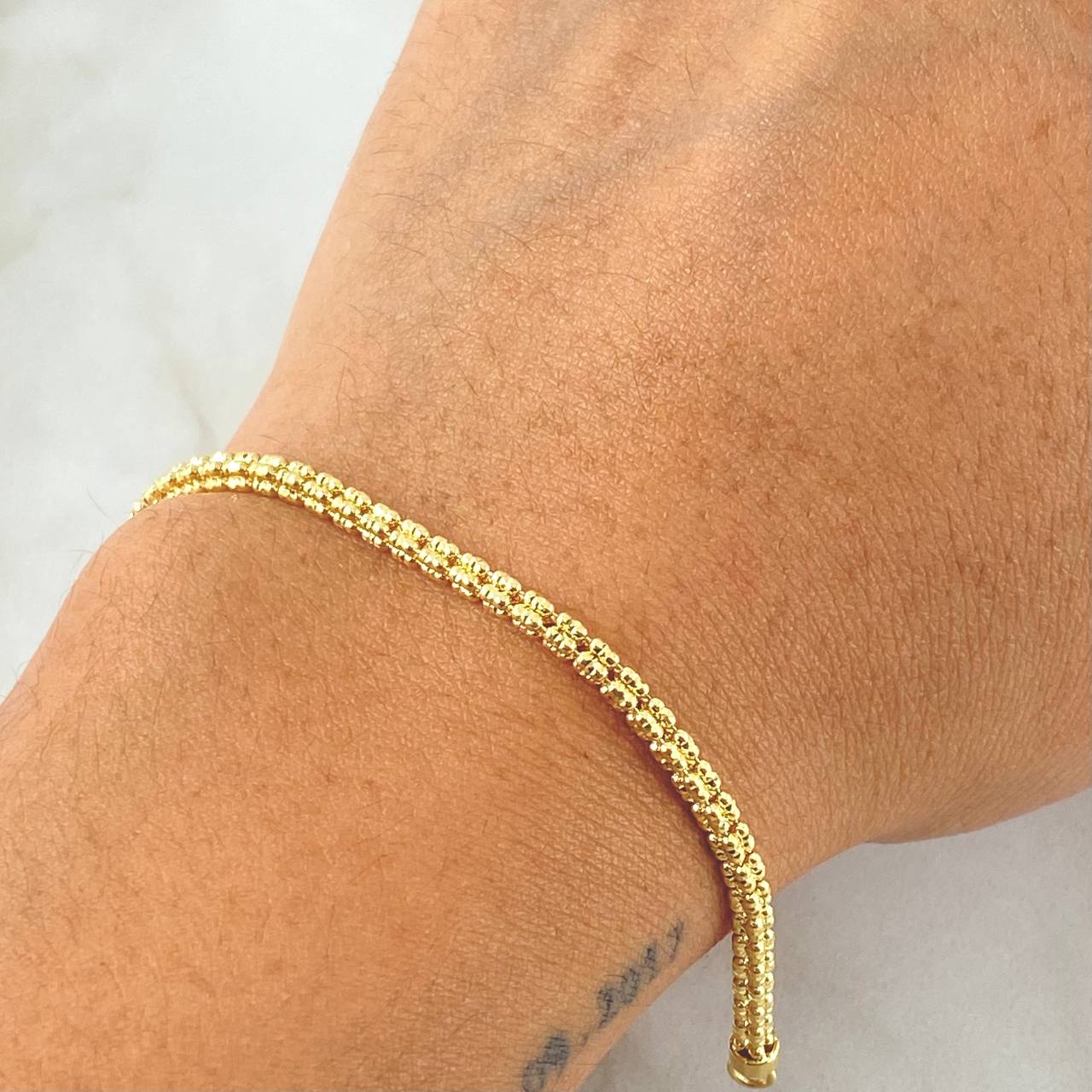 Ice Bracelet 5.65gr / 7.9in / 18K Yellow Gold +4