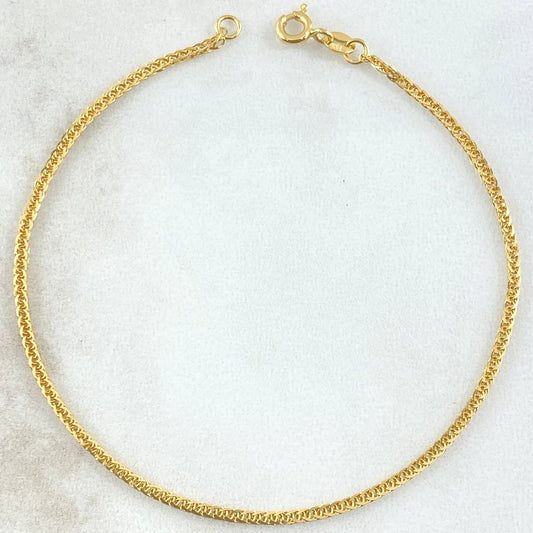Pulso Franco 2gr / 7 1/2 in / 2mm Oro Amarillo 18K *