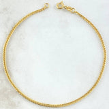 Pulso Franco 2gr / 7 1/2 in / 2mm Oro Amarillo 18K *