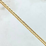 Cuban Links Bracelet Reticulated 1.8gr / 7.5in / 18K Gold +3