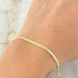 Flat Snake Bracelet 2.05gr / 7.5in / 18K Gold +3