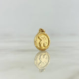 Pendant Circular Bear 0.9gr / 2cm / Yellow Gold ©