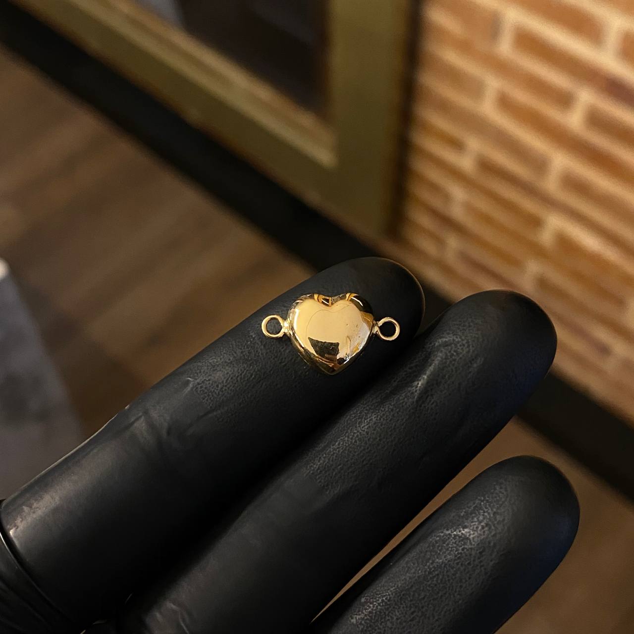 Charm Heart 0.8gr / 1.7cm Smooth Yellow Gold