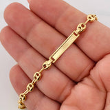 Bracelet GC Rectangle Plate 2.5g / 6 3/4 in / 4.8mm Yellow Gold 18K