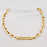 Bracelet GC Rectangle Plate 2.5g / 6 3/4 in / 4.8mm Yellow Gold 18K