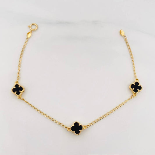 Bracelet Wheat Clover 2.9g / 7 in / 1.45mm Yellow Gold 18K