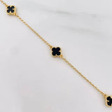 Pulso Espiga Trebol 2.9g / 7 in / 1.45mm Oro Amarillo 18K