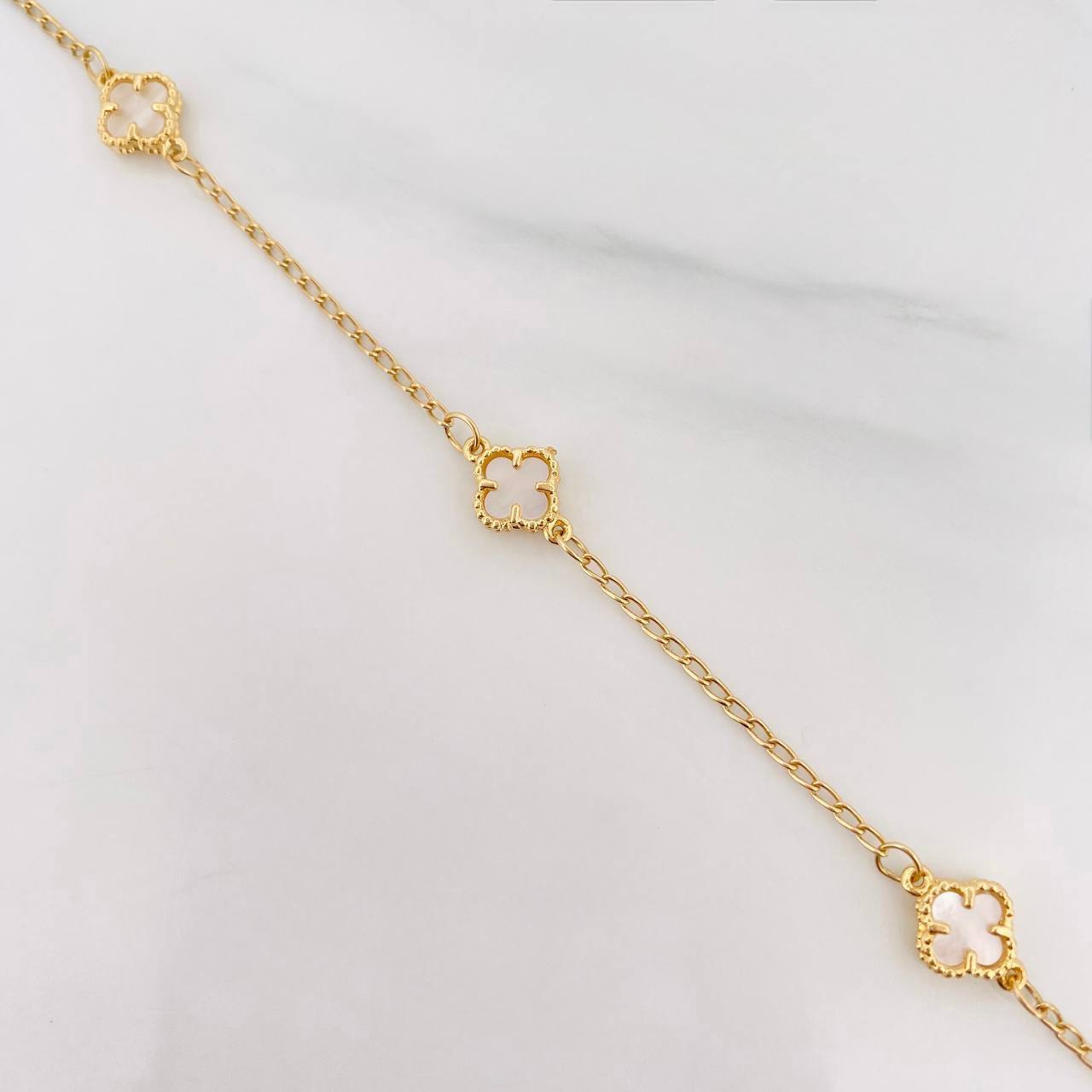 Bracelet Wheat Clover 2.85g / 7 in / 1.45mm Yellow Gold 18K