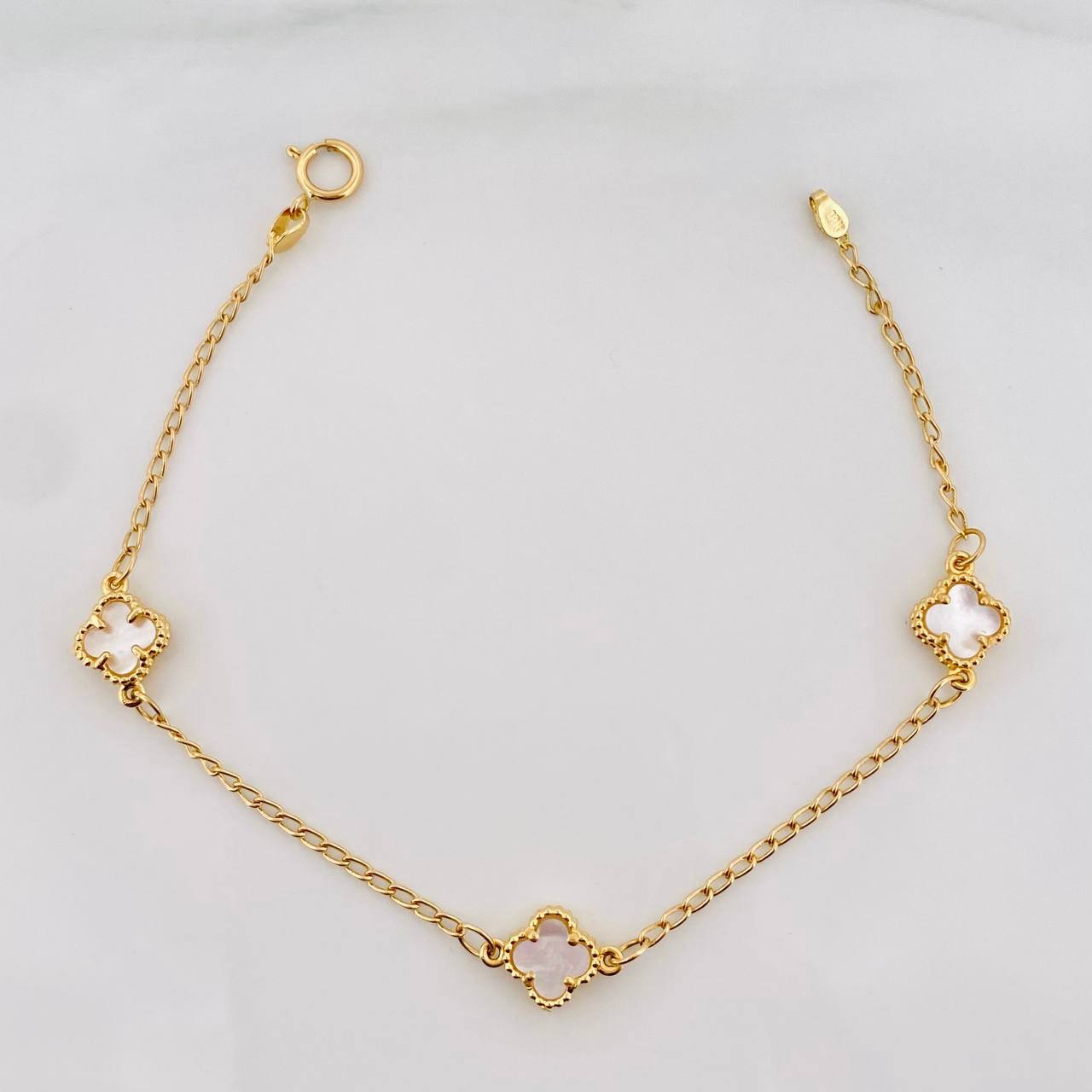 Bracelet Wheat Clover 2.85g / 7 in / 1.45mm Yellow Gold 18K