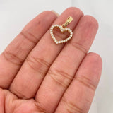 Dije Corazón Silueta Doble Faz 1.5 g / 3/4 in Oro Amarillo 18K