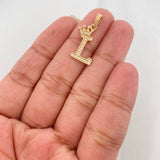 Dije Corona Letra L 1.2 g / 1 in Oro Amarillo 18K