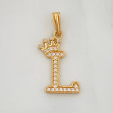 Dije Corona Letra L 1.2 g / 1 in Oro Amarillo 18K