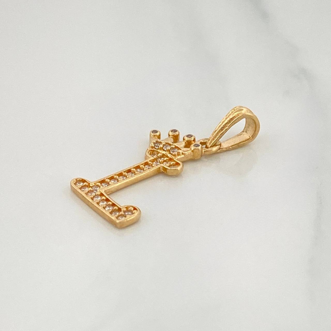 Dije Corona Letra L 1.2 g / 1 in Oro Amarillo 18K