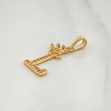 Dije Corona Letra L 1.2 g / 1 in Oro Amarillo 18K