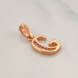 Dije Letra G 0.95 g / 3/4 in Oro Rosa 18K