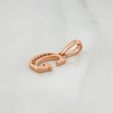 Dije Letra G 0.95 g / 3/4 in Oro Rosa 18K