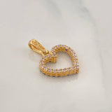 Dije Corazón Silueta Doble Faz 1.5 g / 3/4 in Oro Amarillo 18K