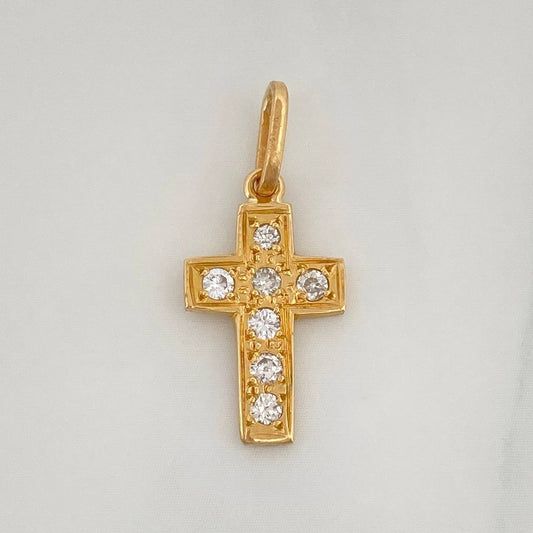 Dije Cruz 1.3 g / 1 in Oro Amarillo 18K