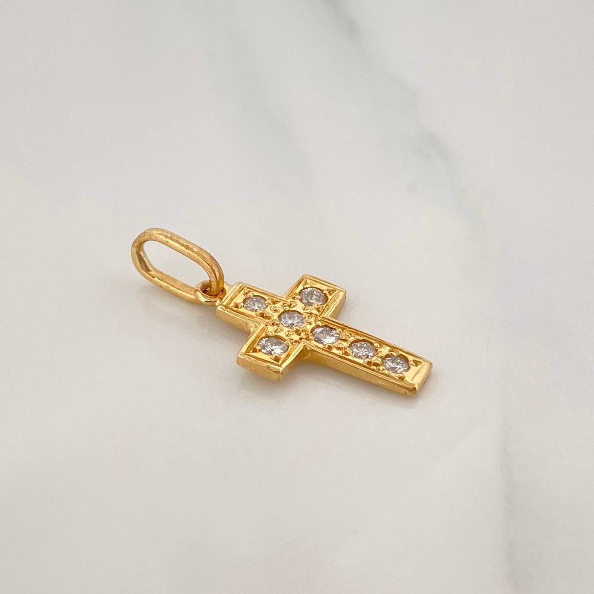 Dije Cruz 1.3 g / 1 in Oro Amarillo 18K