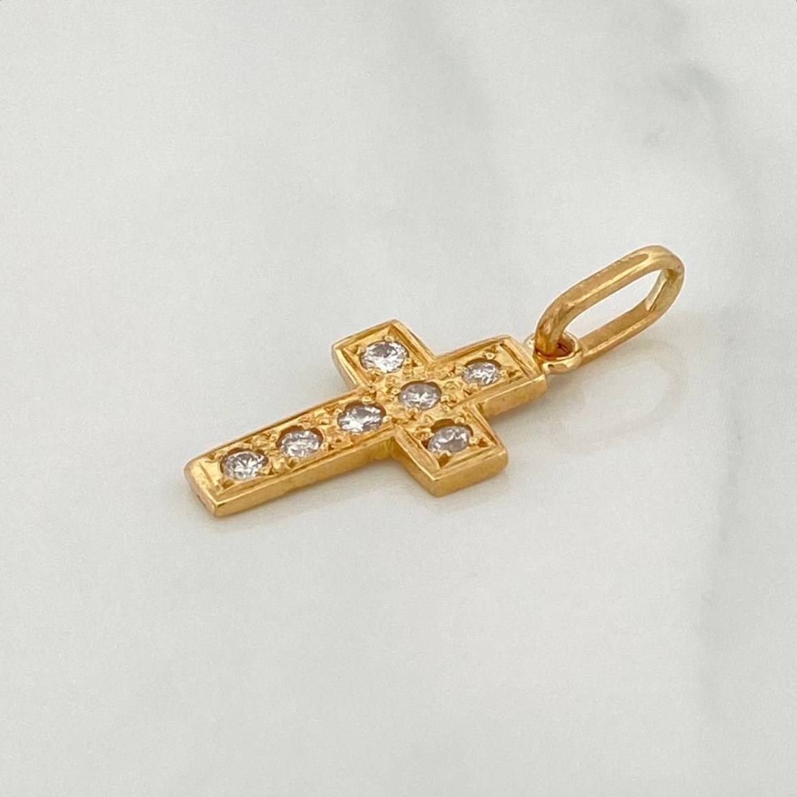 Dije Cruz 1.3 g / 1 in Oro Amarillo 18K