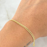 Cuban Links Bracelet Reticulated 1.8gr / 7.5in / 18K Gold +3