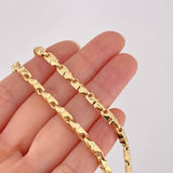 Cadena Rustica Texturizada 15.85g / 26 in / 4.4mm Oro Amarillo 18K