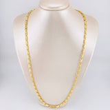 Cadena Rustica Texturizada 15.85g / 26 in / 4.4mm Oro Amarillo 18K