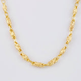 Cadena Rustica Barril Diamantado 12.7g / 20 in / 3.4mm Oro Amarillo 18K