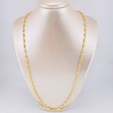 Cadena Rustica Barril Diamantado 15.6g / 26 in / 3.2mm Oro Amarillo 18K