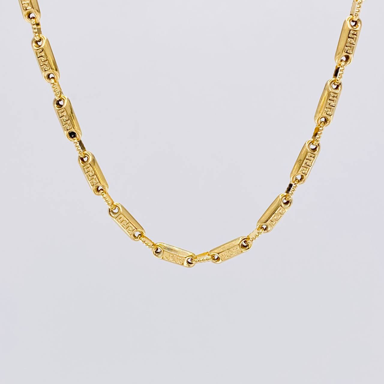 Cadena Rustica Tribal 15.15g / 28 in / 3.8mm Oro Amarillo 18K
