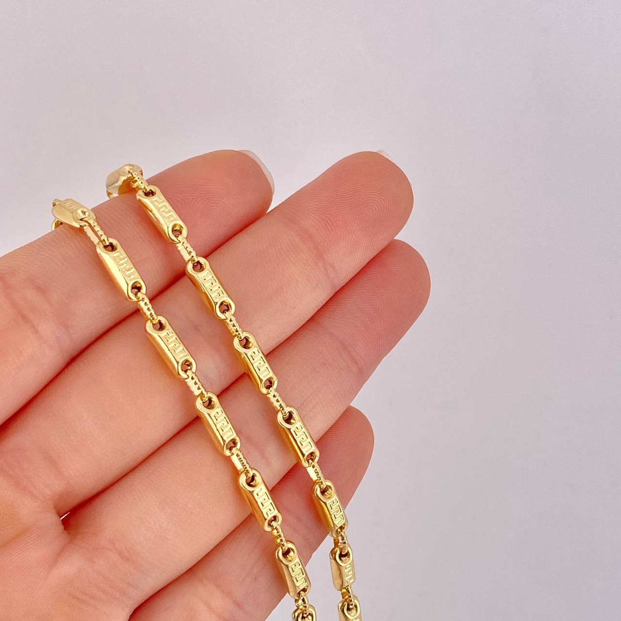 Cadena Rustica Tribal 14.65g / 26 in / 3.7mm Oro Amarillo 18K