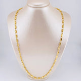 Cadena Rustica Tribal 15.15g / 28 in / 3.8mm Oro Amarillo 18K