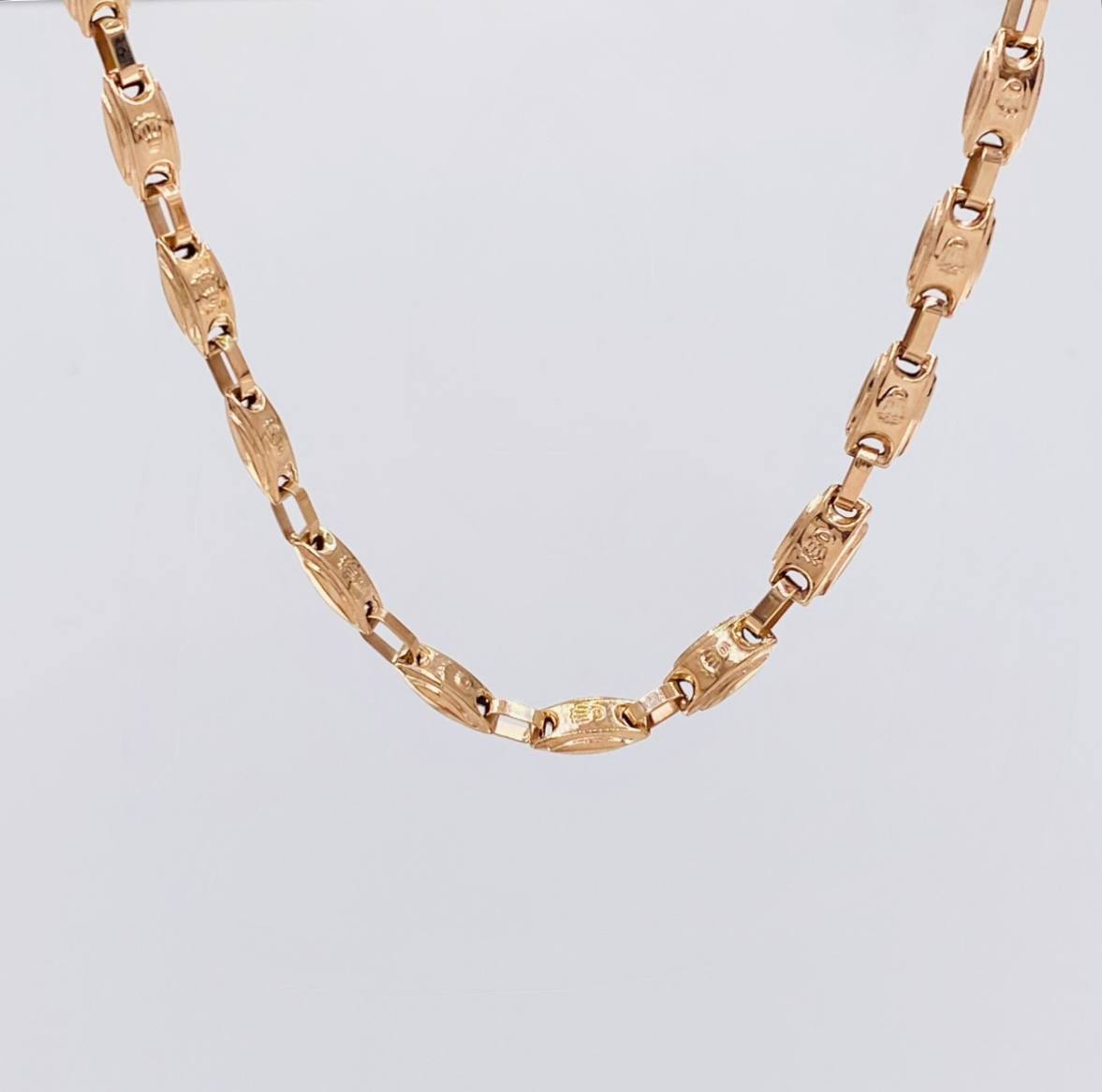 Cadena Rustica Corona 14.55g / 26 in / 5mm Oro Rosa 18K