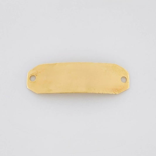 Herraje Placa Octagonal 0.65g / 1 in Oro Amarillo 18K