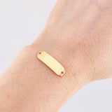 Herraje Placa Octagonal 0.65g / 1 in Oro Amarillo 18K