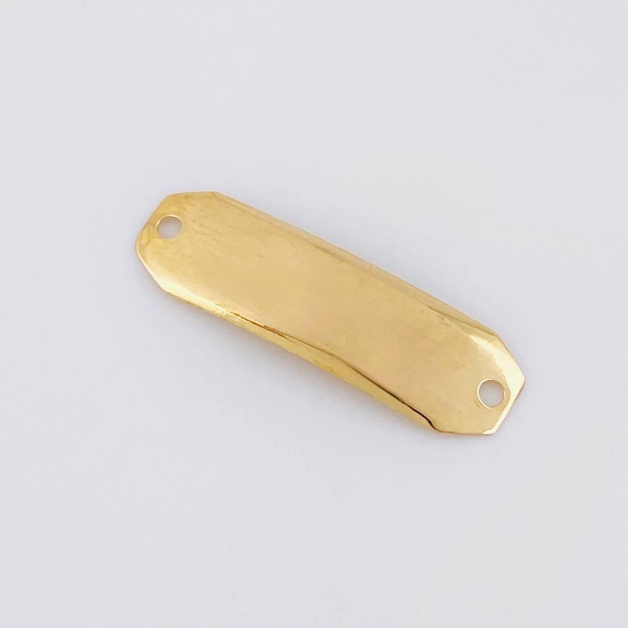 Herraje Placa Octagonal 0.65g / 1 in Oro Amarillo 18K
