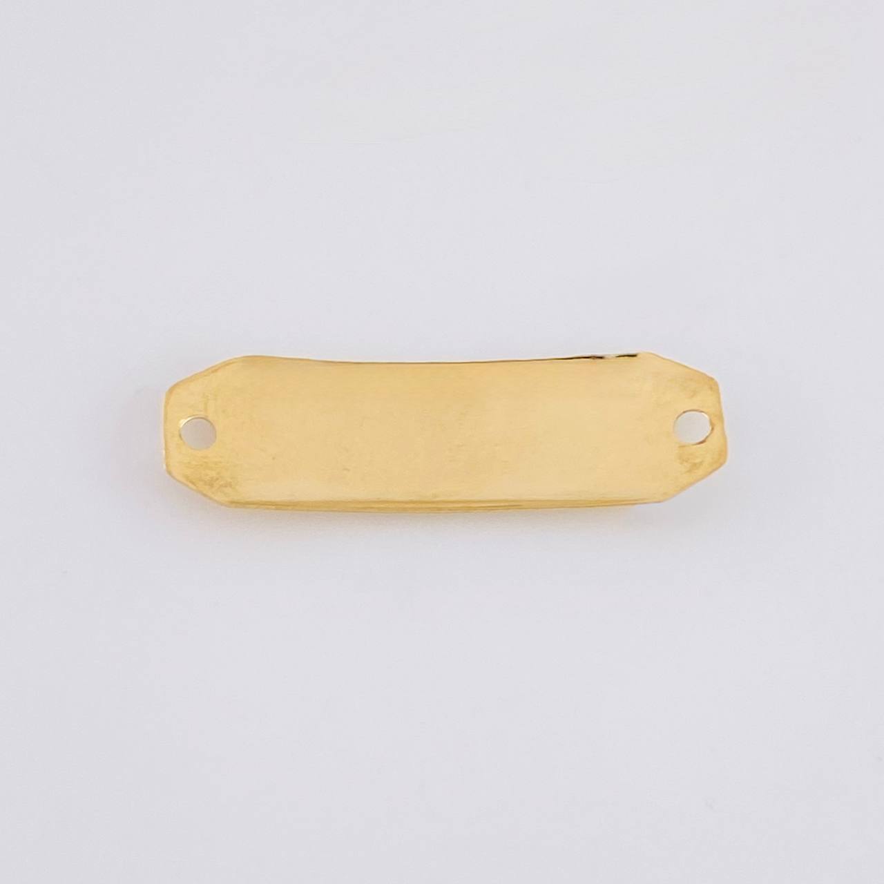 Herraje Placa Octagonal 0.65g / 1 in Oro Amarillo 18K