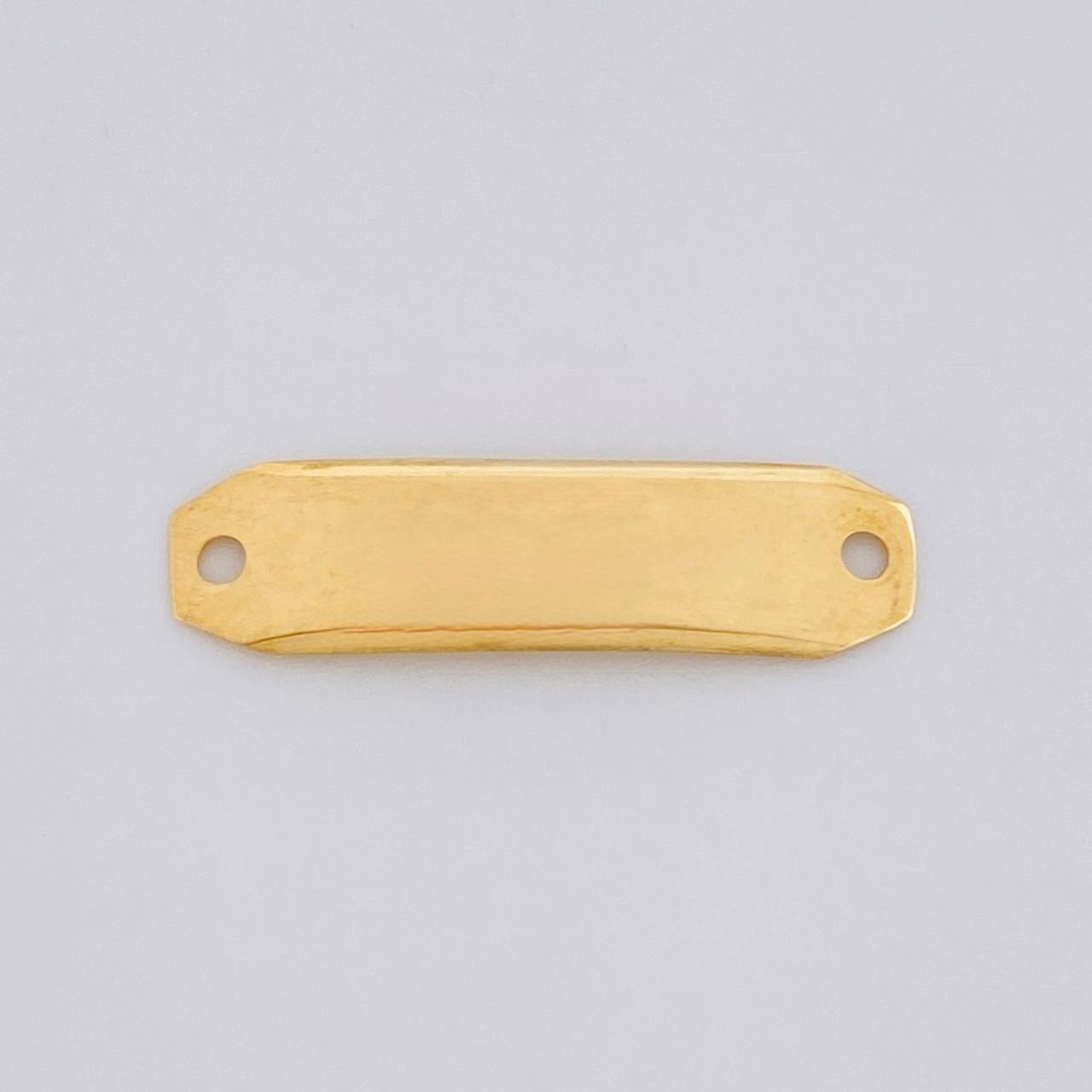 Herraje Placa Octagonal 0.5g / 1 in Oro Amarillo 18K