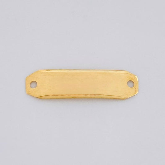 Herraje Placa Octagonal 0.5g / 1 in Oro Amarillo 18K